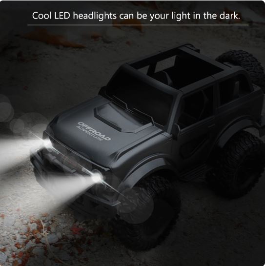 RC Car With LED Headlights, 2.4Ghz Off-Road Monster RC Truck - Mytoysbh