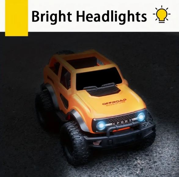 RC Car With LED Headlights, 2.4Ghz Off-Road Monster RC Truck - Mytoysbh