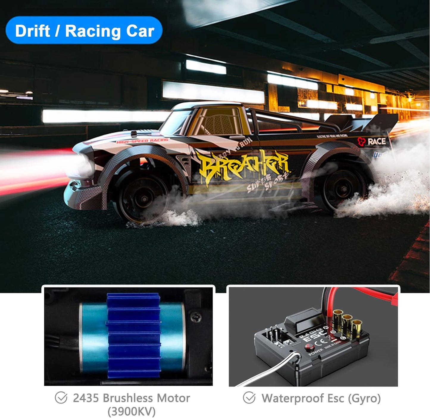 RC Car 4WD RC Drift Car 40KM/H High Speed Brushless - Mytoysbh