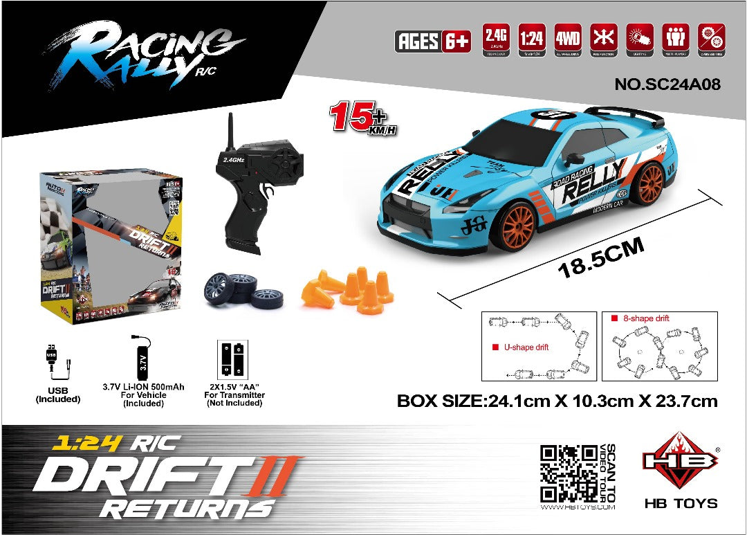 CAR With LED Light 4WD Remote Control Drift Cars Professional - Mytoysbh