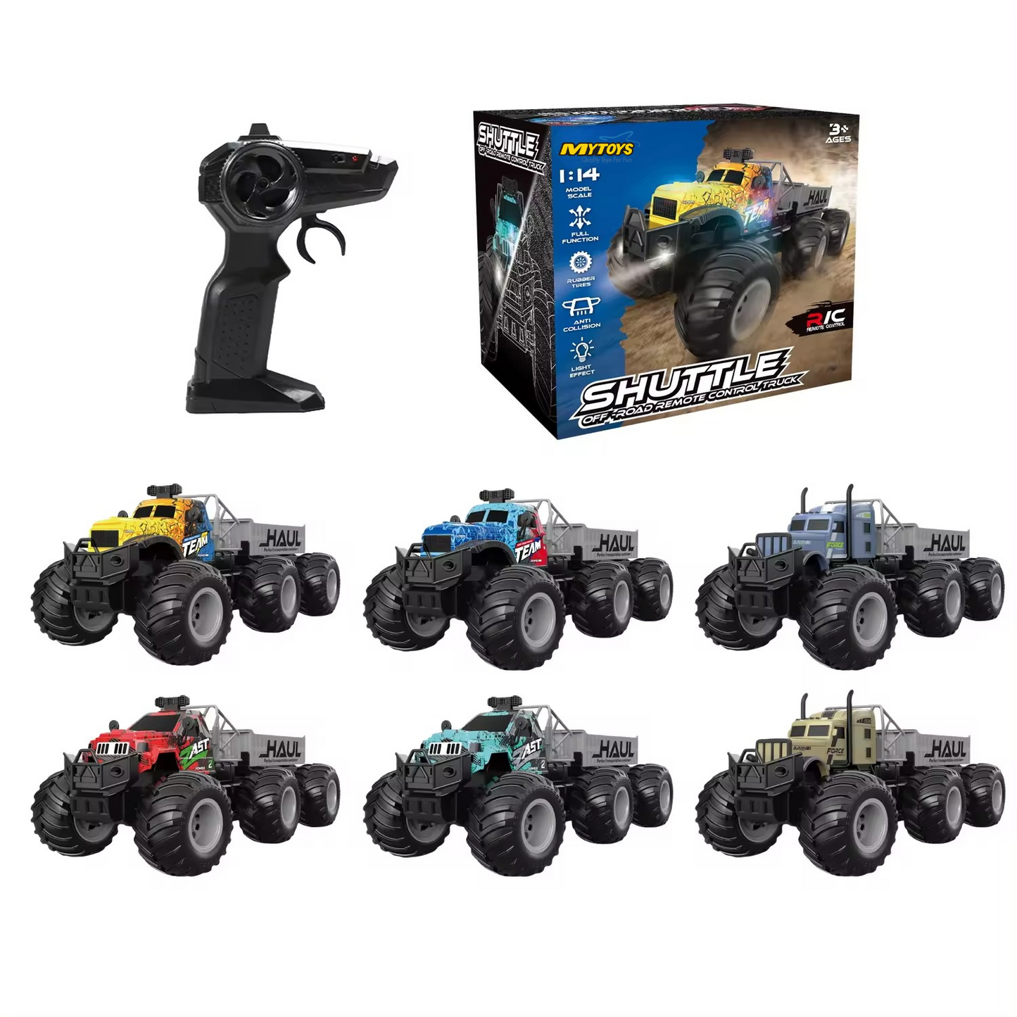 27MHz Remote Control Tracotr Car 1/14 scale Big Wheel - Mytoysbh