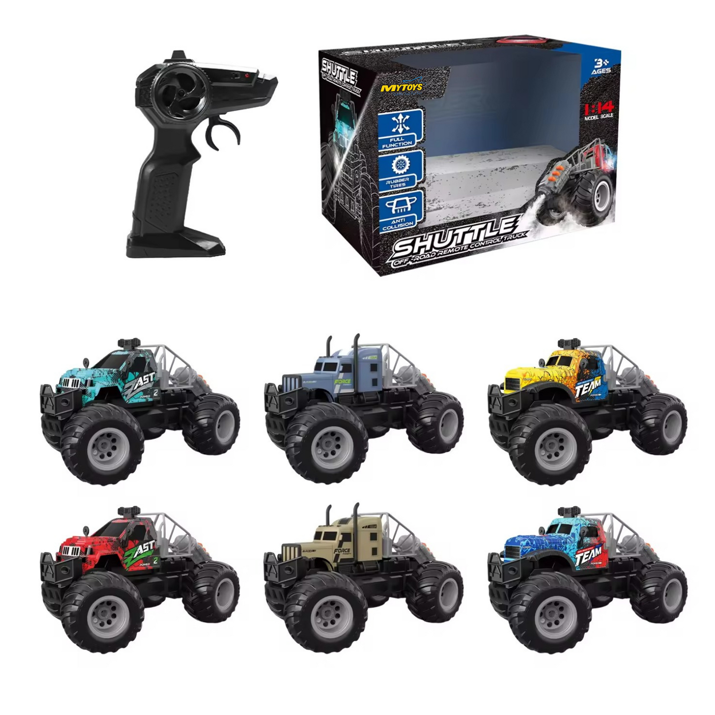 27MHz Remote Control Tracotr Car 1/14 scale Big Wheel - Mytoysbh