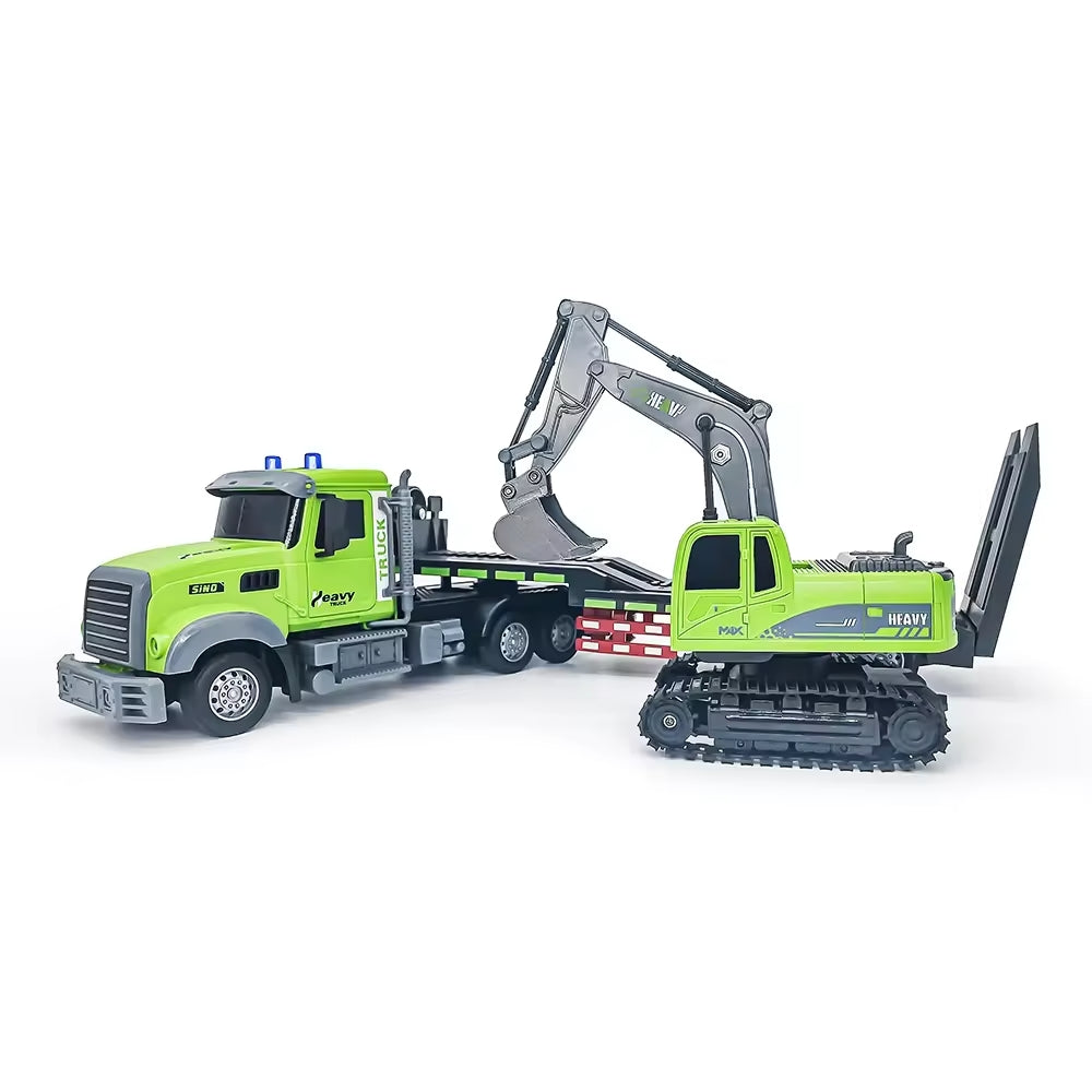 C Semi Truck & RC Excavator Toy Set, 1:12 RC Semi-Trailer - Mytoysbh