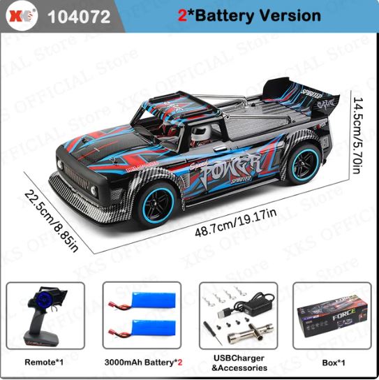 104072 1/10 RC Car Brushless 60Km/H 4X4 Off-Road - Mytoysbh