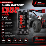 7.4v 1300mah lipo battery  25 li-ion 15c