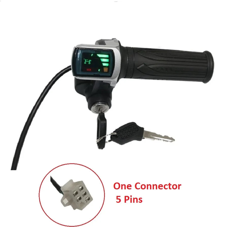 Handlebar Throttle Speed Dashboard with LCD Display, Electric Bicycle Scooter, Drift Trike Cart, Accelerator Accessories